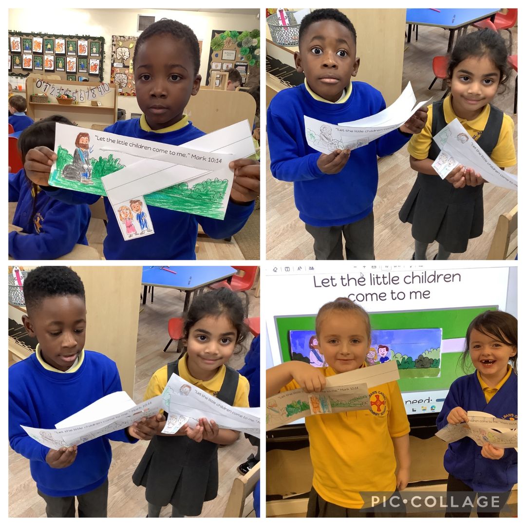 Reception make crafts to support their RE learning.